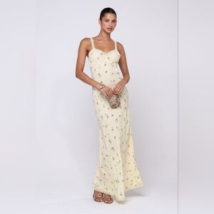 Resa Women's Anais Dress in Beurre Cottagecore Country Chic Butter Yellow XS